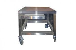 Подставка закрытая 600х500х550 для мясорубки со столешницей на колесах