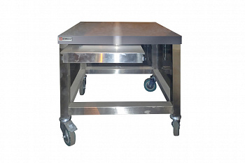 Подставка закрытая 600х500х550 для мясорубки со столешницей на колесах