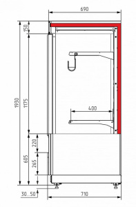 Холодильная горка Carboma FC20-07 VV 1,3-3 X7 Inox