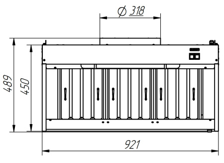 Вытяжной зонт Abat ЗВЭ-900-1,5-П