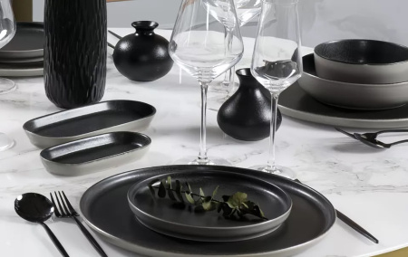 Тарелка глубокая KUTAHYA LAGOM Dark Stone CRT19CK34R855A28, 19 см