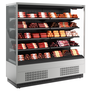 Холодильная горка открытая Carboma FC20-07 VM 1,9-2 (версия 2.0) серо-черный