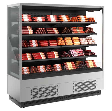 Холодильная горка открытая Carboma FC20-07 VM 1,9-2 (версия 2.0) серо-черный