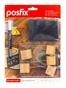 Набор ценникодержателей PosFix WOODEN CUBE №1 (202350) Набор ценникодержателей PosFix WOODEN CUBE №1 (202350)