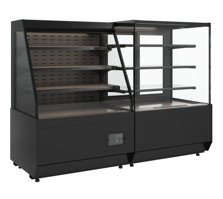 Витрина кондитерская Carboma KC70 VM 1,3-1 LIGHT (версия 2.0) черный