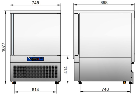 Шкаф шоковой заморозки Abat ШОК-6-1/1 LIGHT