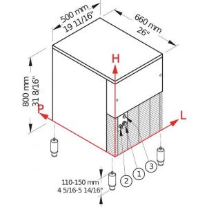Льдогенератор Brema GB 903W габариты Льдогенератор Brema GB 903W габариты