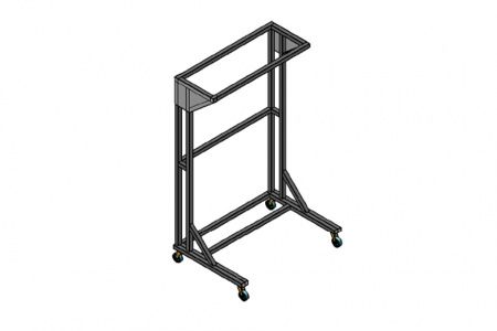 Стеллаж для туш СТ1208 12800х850х2000 на колесах (нерж)