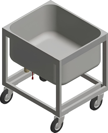 Ванна моечная Техно-ТТ ВМ-12/655К передвижная