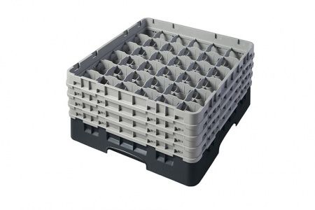 Кассета для бокалов Cambro 36S800 чер./сер.