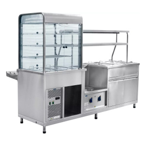 Прилавок-витрина Abat ПВХМ-70КМУ нерж, витрина справа