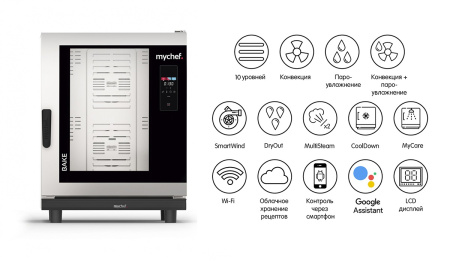Пароконвектомат Distform MyChef Bake 10 EN 600х400 (BCE1100D+MYCHA357)