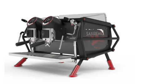 Кофемашина Sanremo Café Racer Naked 2 группы 220В, автомат, черно-красная
