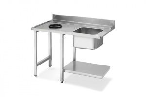 Стол с мойкой и отверстием для мусора SMEG WT51200SHL