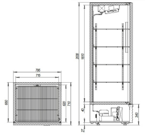 Холодильный шкаф Марихолодмаш Капри 0,7УМ нержавеющая сталь Холодильный шкаф Марихолодмаш Капри 0,7УМ нержавеющая сталь
