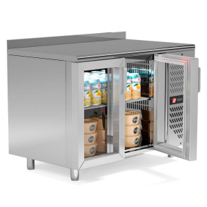 Холодильный стол Polair TD2-G две стеклянные двери Холодильный стол Polair TD2-G две стеклянные двери