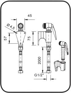 Устройство душирующее Rubinetterie Del Friuli 922000