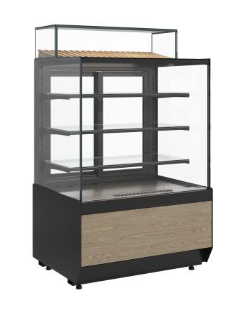 Витрина кондитерская Carboma KC70 VM 1,3-1 LIGHT (версия 2.0) черный
