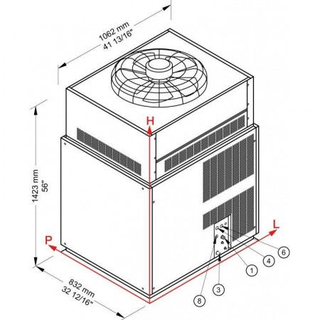 Льдогенератор Brema Muster 2000A габариты