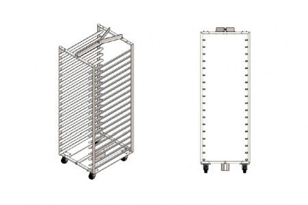 Тележка для печи WLBake Тел.д/ROTOR-Sm/PRO пл. 18 уровней