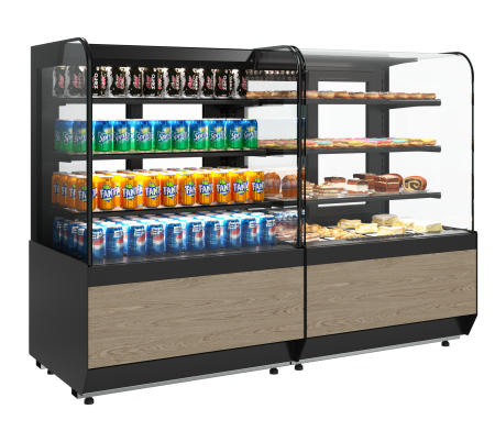 Витрина кондитерская Carboma KR70 VM 1,3-1 LIGHT 9005-0109