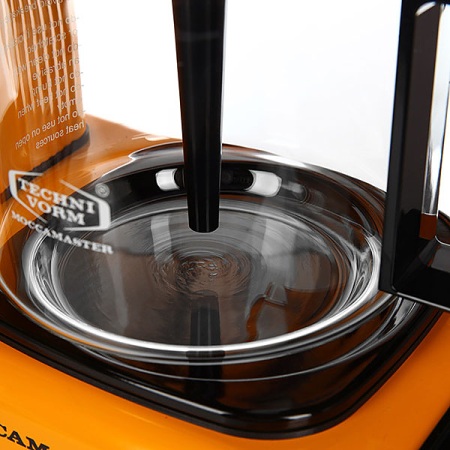 Желто-перечная кофеварка с нагревающим элементом для чаши