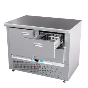 Стол холодильный Abat СХС-70Н-01 (дверь, 2 ящика 1/2, без борта)