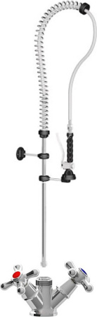 Устройство душирующее Rubinetterie Del Friuli 00991110 в комплекте со смесителем 00102013