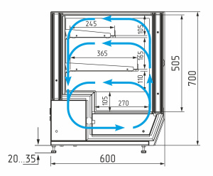 Холодильная витрина Carboma AC59 (VM 0,9-1) Inox