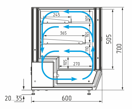 Холодильная витрина Carboma AC59 (VM 0,9-1) Inox