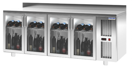 Холодильный стол Polair TD4-GC четыре стеклянные двери