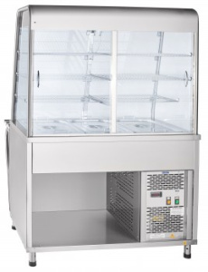 Витрина для холодных закусок Abat ПВВ(Н) 70Т-С-НШ кашир