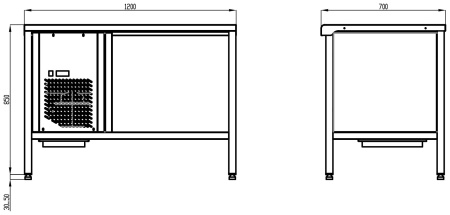 Стол с охлаждаемой поверхностью Polair T70 M1,2-1 0430 (TT1,2GN-G R600a) Стол с охлаждаемой поверхностью Polair T70 M1,2-1 0430 (TT1,2GN-G R600a)