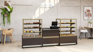 Витрина кондитерская Carboma KC70 VV 0,9-1 (ВХСв-0,9д CUBE Люкс)