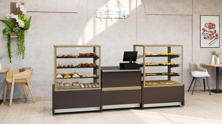 Витрина кондитерская Carboma KC70 VV 0,9-1 (ВХСв-0,9д CUBE Люкс)