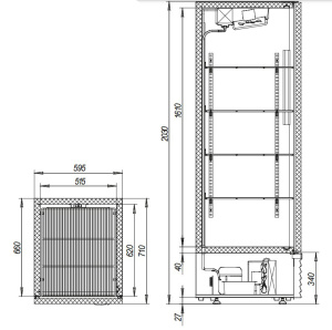 Холодильный шкаф Марихолодмаш Капри 0,5УМ нержавеющая сталь Холодильный шкаф Марихолодмаш Капри 0,5УМ нержавеющая сталь