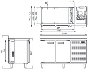 Стол холодильный Kayman КСХ-11/60 Стол холодильный Kayman КСХ-11/60