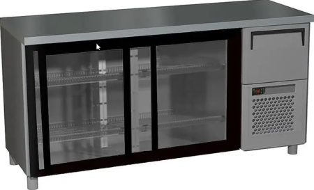 Холодильный стол Carboma Т57 М2-1-С 9006-1 корпус серый, без борта (BAR-360К)