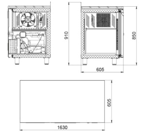 Стол холодильный Polair TM3GN-333-G Стол холодильный Polair TM3GN-333-G