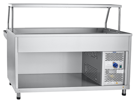 Прилавок-витрина Abat ПВВ(Н)-70КМ-03-НШ (нерж. столешница, 2 полки)