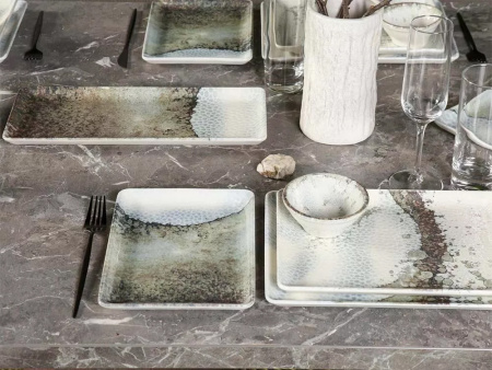 Блюдо KUTAHYA серии Landscape BNTAN35X15DU890544, плоское прямоугольное без полей , 35х15см, h2,4см