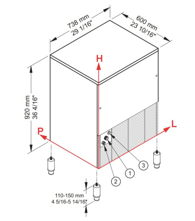 Brema CB 640 A HC B-Qube габариты