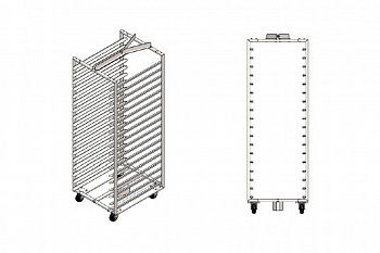  Тележка-стеллаж загрузочный для ротационных печей WLBake Slim-Sm и PRO