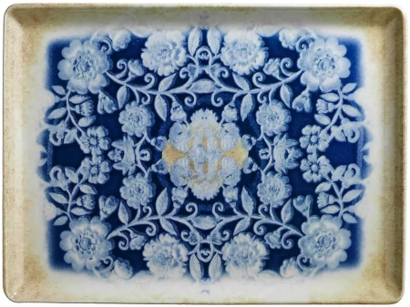 Тарелка KUTAHYA Blue Blanc BNTAN35x26DU891310, 350х260 мм