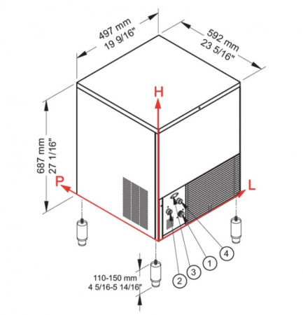 Льдогенератор Brema CB 416A HC B-QUBE