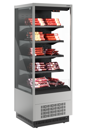 Холодильная горка открытая Carboma FC20-07 VM 0,7-2 (версия 2.0) серо-черный