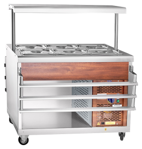 Прилавок для холодных закусок Abat ПВВ(Н)-70ПМ-НШ кашир.