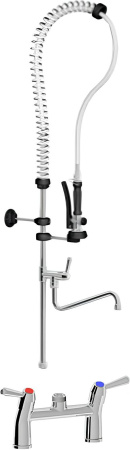 Устройство душирующее Rubinetterie Del Friuli 00981125 в комплекте со смесителем 00323003