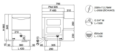 Cтаканомоечная машина Compack X25E+DP45