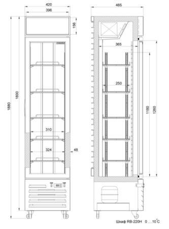 Холодильная витрина Премьер RB-220H